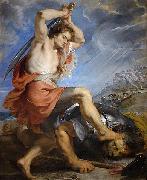 Peter Paul Rubens David Slaying Goliath Spain oil painting artist